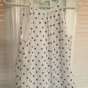 Polka dotted tank top